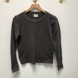 MATE Gray Waffle Knit Top